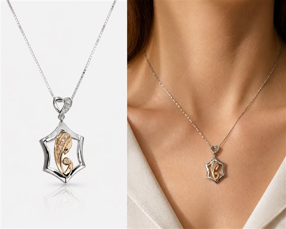 Collana Cianfrone Gioielli Donna in Oro Diamante 0.06 Ct COOR-51-198 - COOR-51-198